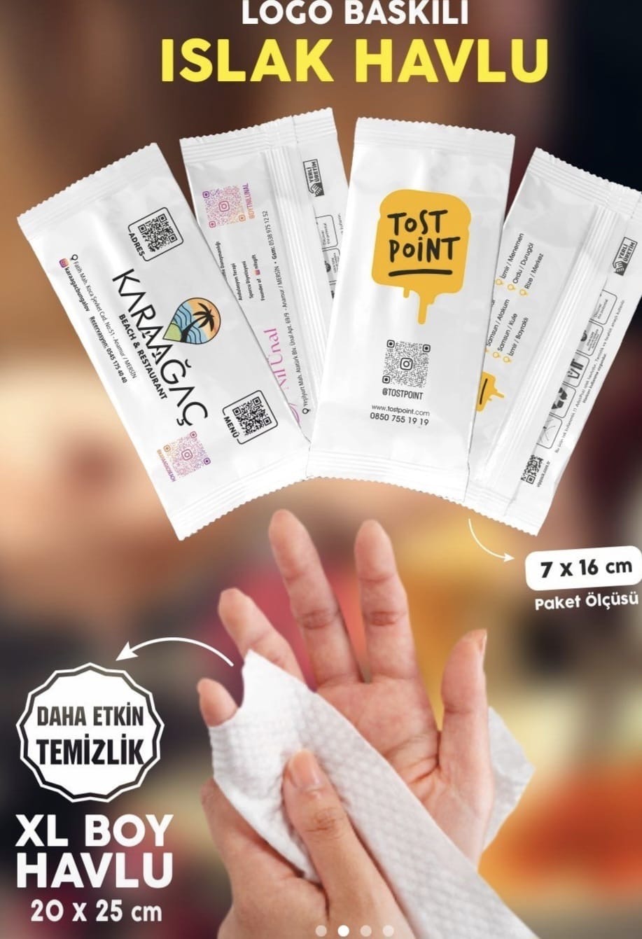 Özel Baskılı Islak Havlu